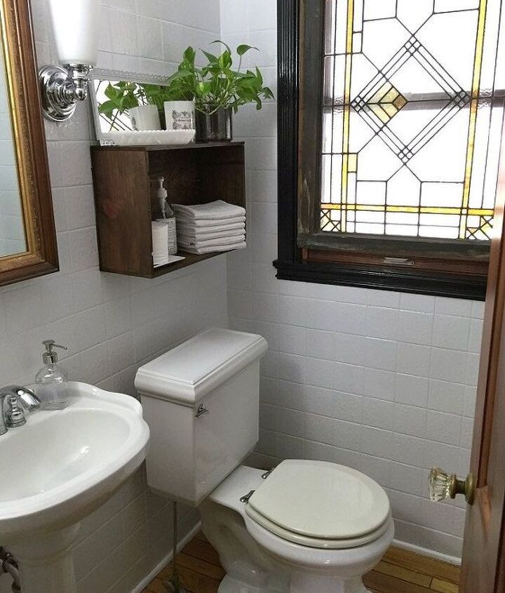 Updating the Powder Room With Painted Tile Hometalk Updating the Powder Room With Painted Tile Hometalk